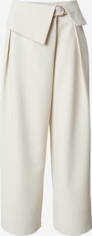 millaneWide Leg/ Široke nogavice Hlače s naborima - bež boja: prednji dio