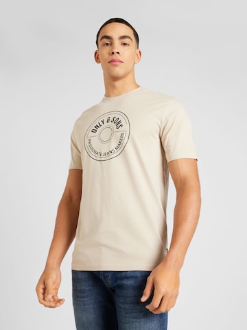 T-Shirt 'LAMER' Only & Sons en gris : devant