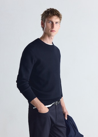 MANGO MAN Pullover 'LUXUS' i blå
