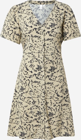 Robe-chemise QS en vert : devant