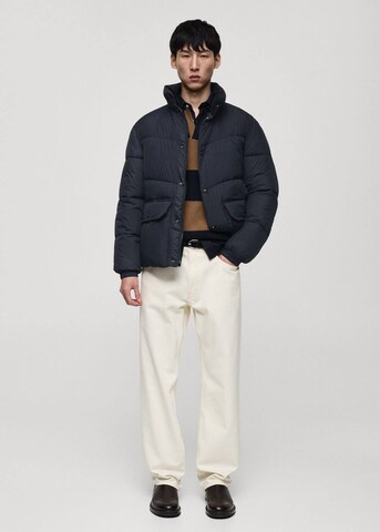 MANGO MAN Winter Jacket 'Carter' in Blue