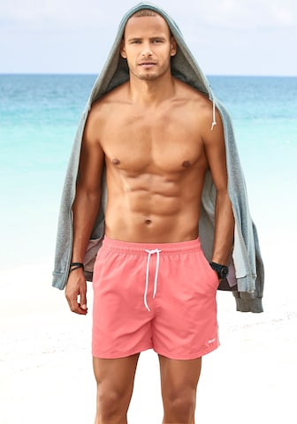 BENCH Board Shorts in Red: front