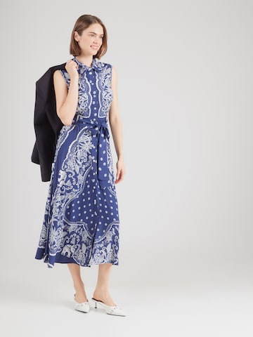 Derhy - Vestido camisero en azul: frente