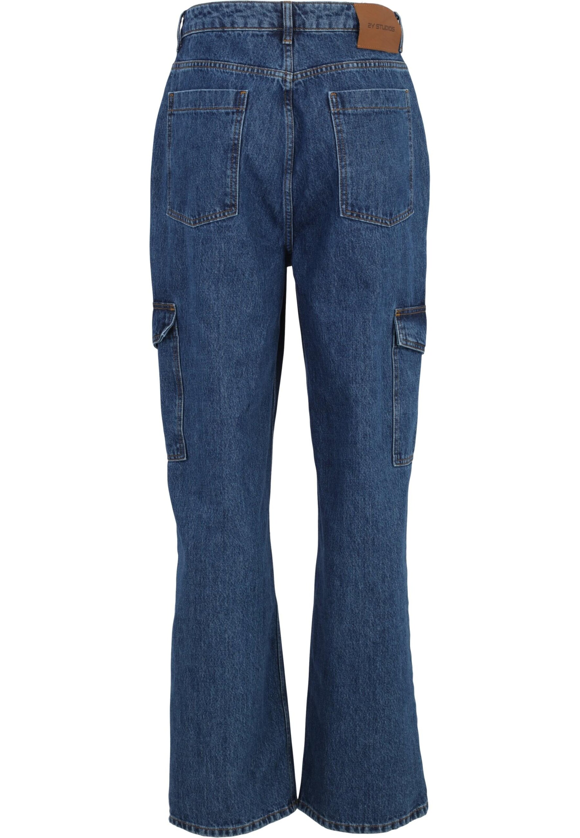 Loosefit Jeans cargo di 2Y Premium in blu