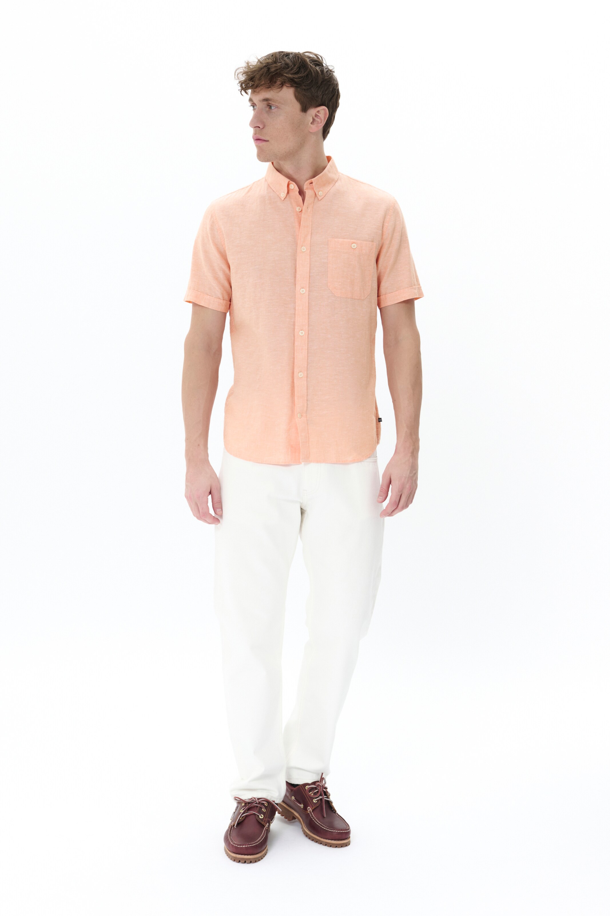 Matinique Regular fit Button Up Shirt 'Trostol' in Orange