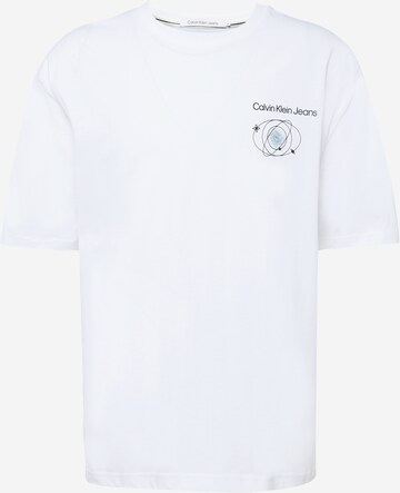 Calvin Klein Jeans - Camisa 'FUTURE' em branco: frente