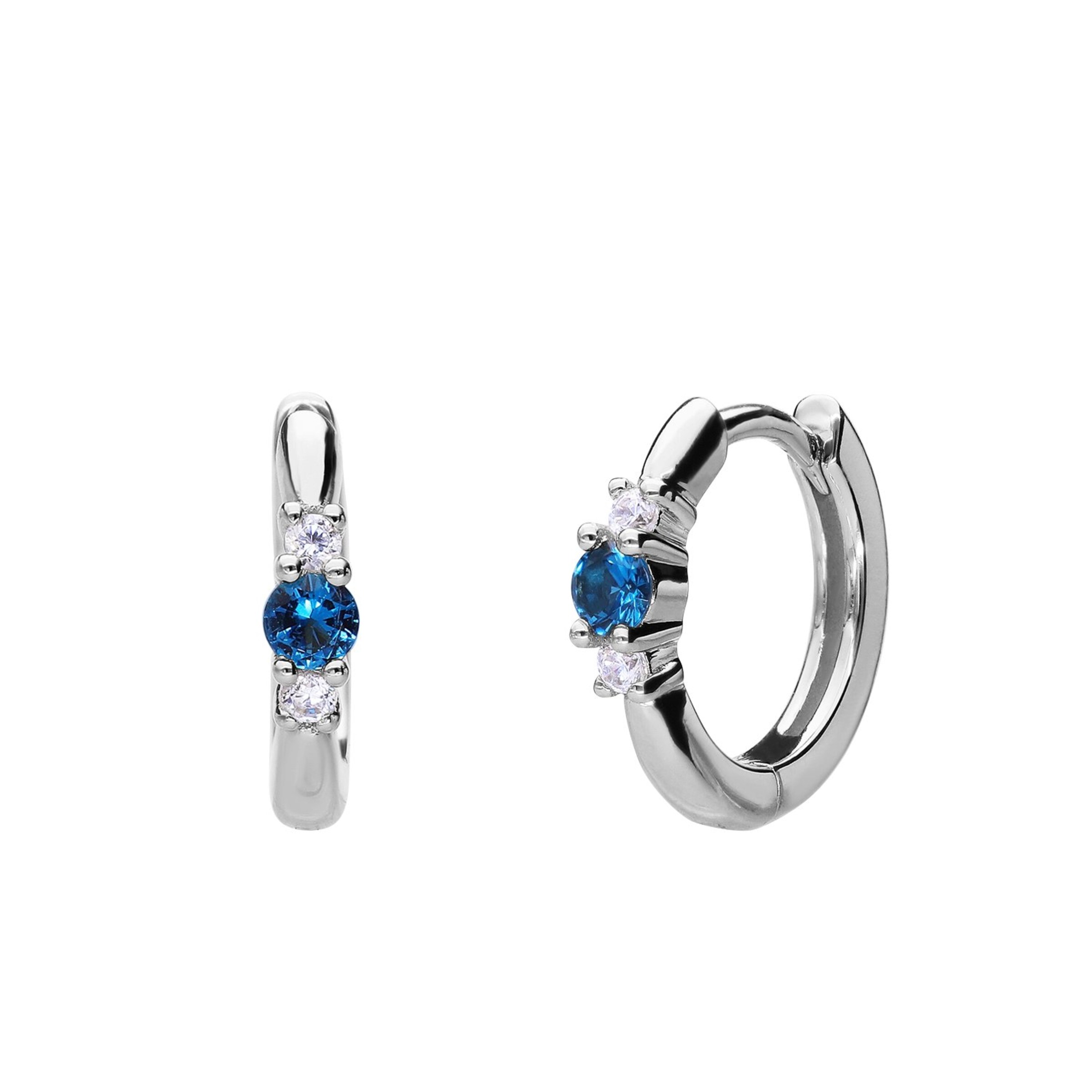 Boucles d'oreilles Lucardi en argent : devant
