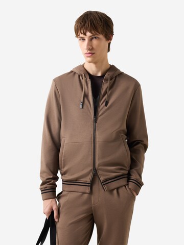 BOGNER Sweatjacke 'Forest' in Braun: Vorderseite