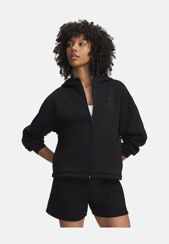 UNDER ARMOUR Sportief sweatvest 'Unstoppable' in Zwart: voorkant