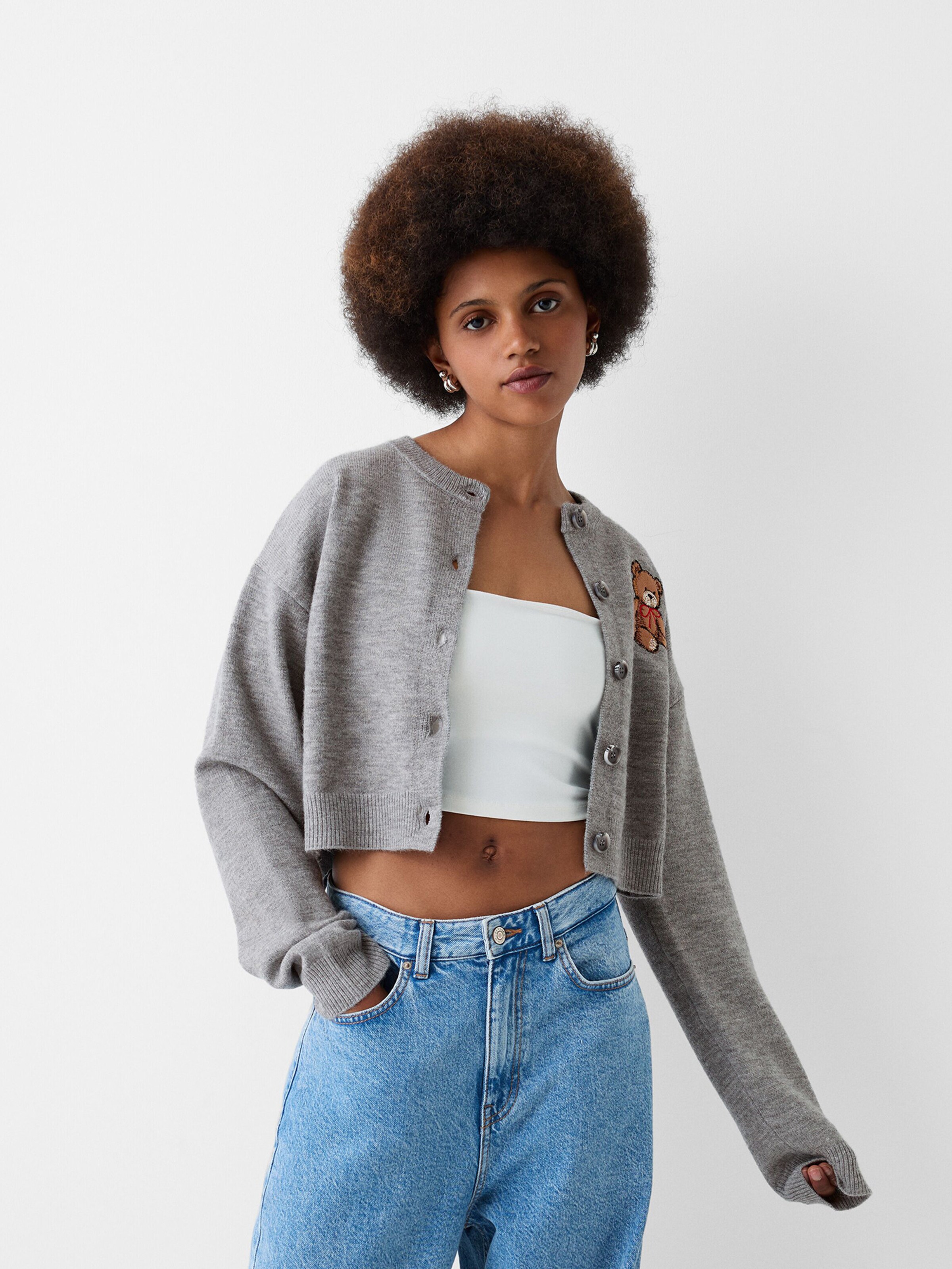Bershka cardigan long sales