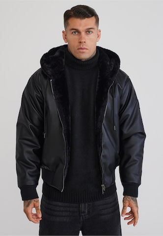 SikSilk Between-season jacket in Black: front