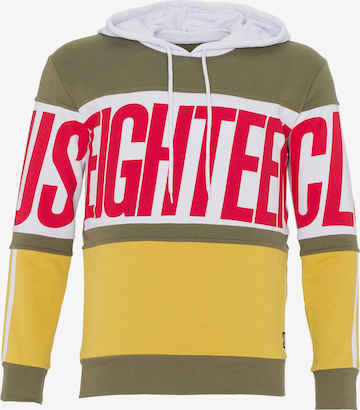 Sweat-shirt PLUS EIGHTEEN en vert : devant