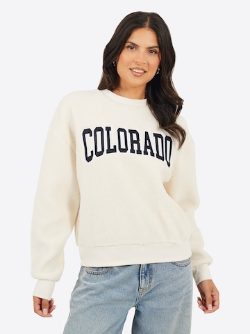 Felpa 'Colorado' di BRAVE SOUL in bianco: frontale