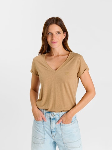 T-shirt 'ONA' Le Temps Des Cerises en marron : devant