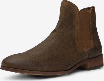 Shoe The Bear Chelsea boots in Bruin: voorkant