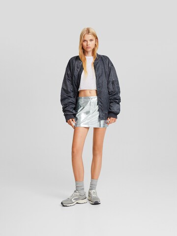 Bershka Skirt in Silver