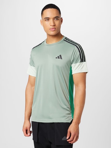 ADIDAS PERFORMANCE - Camiseta funcional en verde: frente