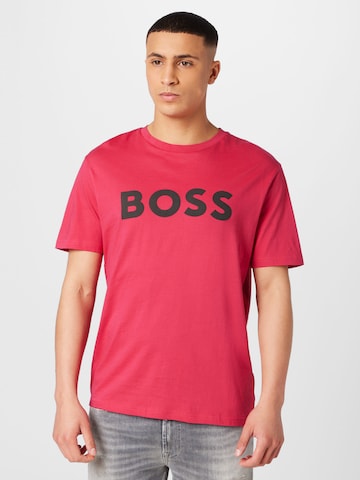 BOSS Orange Shirt 'Thinking' in Roze: voorkant