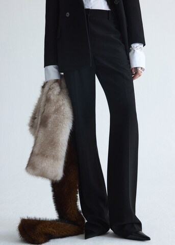 MANGO Wide leg Trousers 'HONEY' in Black: front