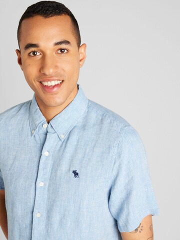 Abercrombie & Fitch Regular fit Button Up Shirt 'FEB4' in Blue