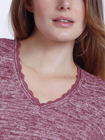admas - Top 'ADMAS Camiseta Manga Larga Calentita Puntilla para Mujer' en rojo