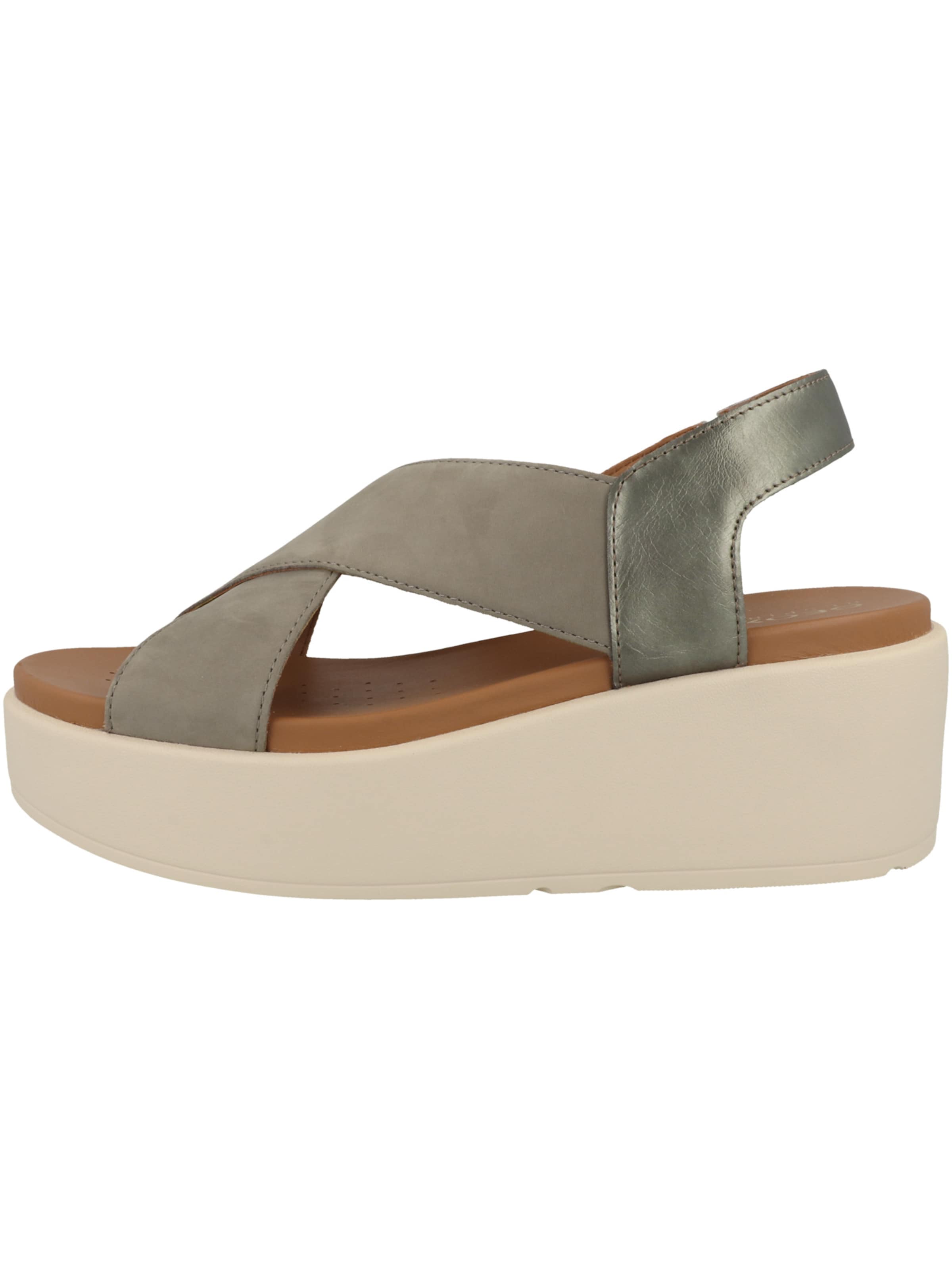 GEOX Keilsandale in Grün