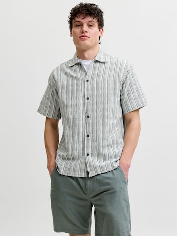 JACK & JONES Comfort fit Button Up Shirt in Green: front