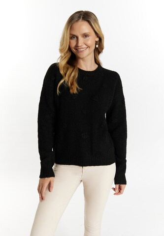 Pull-over Usha en noir : devant