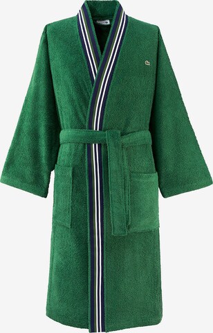 LACOSTE Long Bathrobe 'CLUB' in Green: front