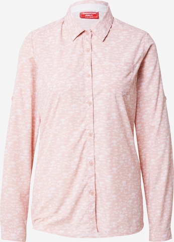 CRAGHOPPERS Athletic Button Up Shirt in Pink: front