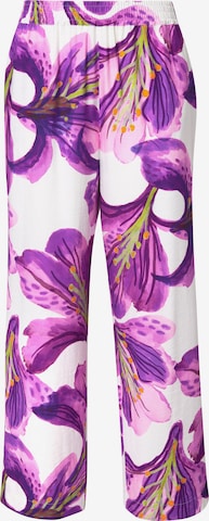 Ulla Popken Wide leg Trousers in White: front