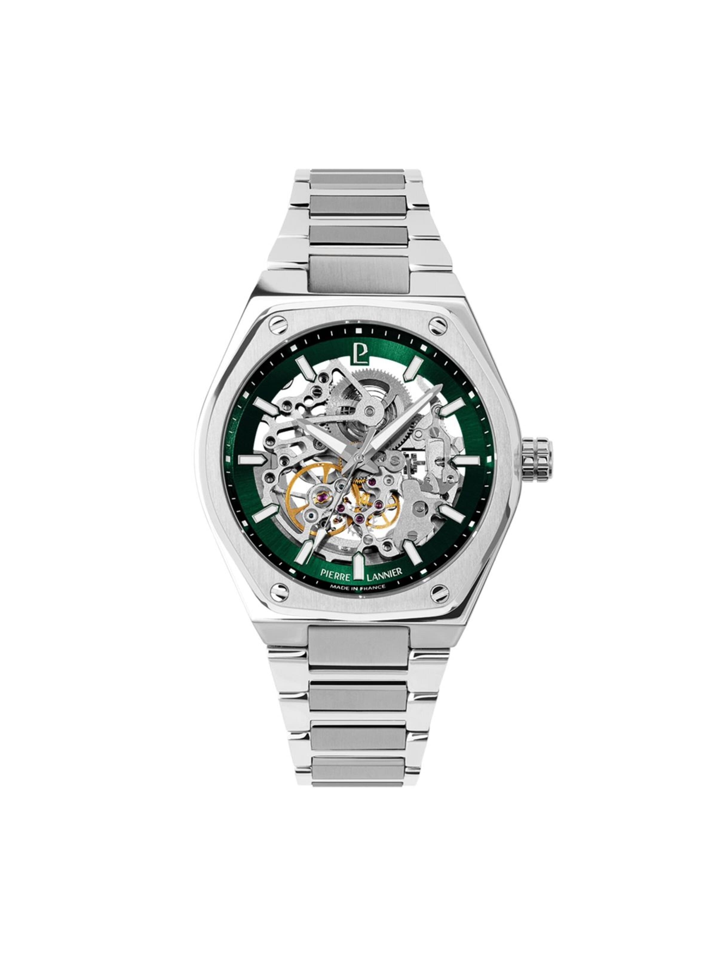 Montre à affichage analogique Pierre Lannier en vert : devant