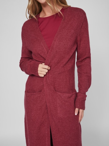 VILA Knitted Coat 'Ril' in Red: front
