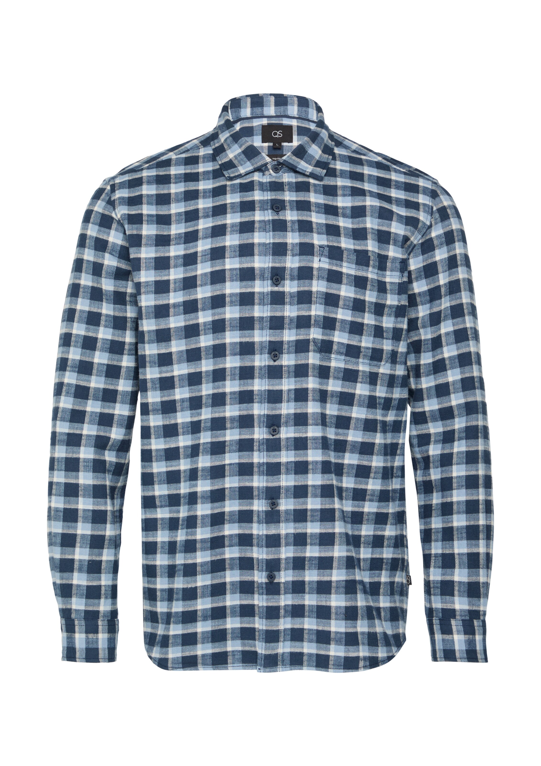 QS Hemd in Blau: Vorderseite