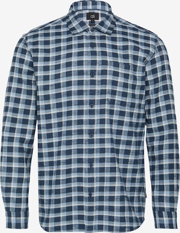 Chemise QS en bleu : devant