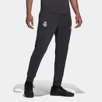 ADIDAS PERFORMANCE Tapered Sporthose 'Real Madrid' in Schwarz: predná strana