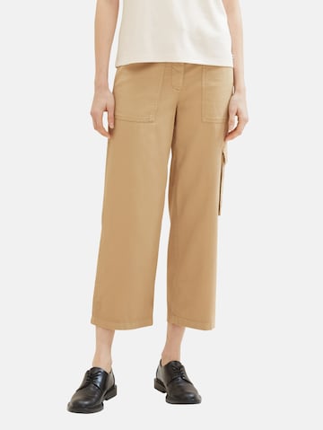 regular Pantaloni cargo di TOM TAILOR in beige: frontale