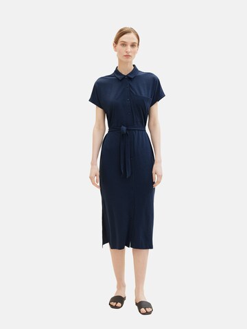 TOM TAILOR Shirt Dress in Blue: front