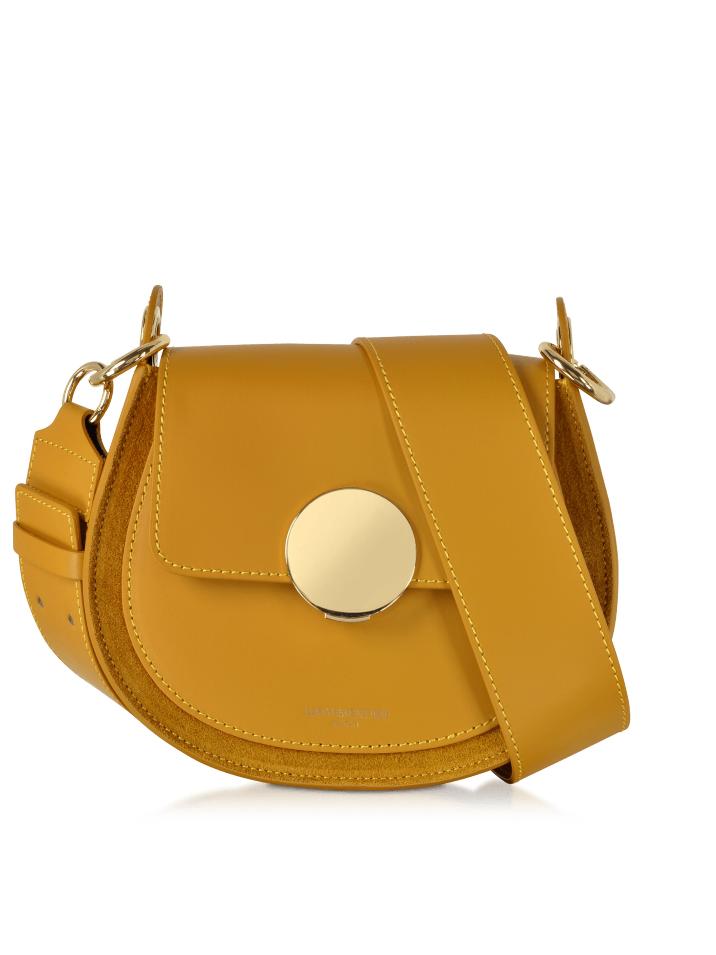 LeParmentier Handtas 'Yucca' in Geel: voorkant