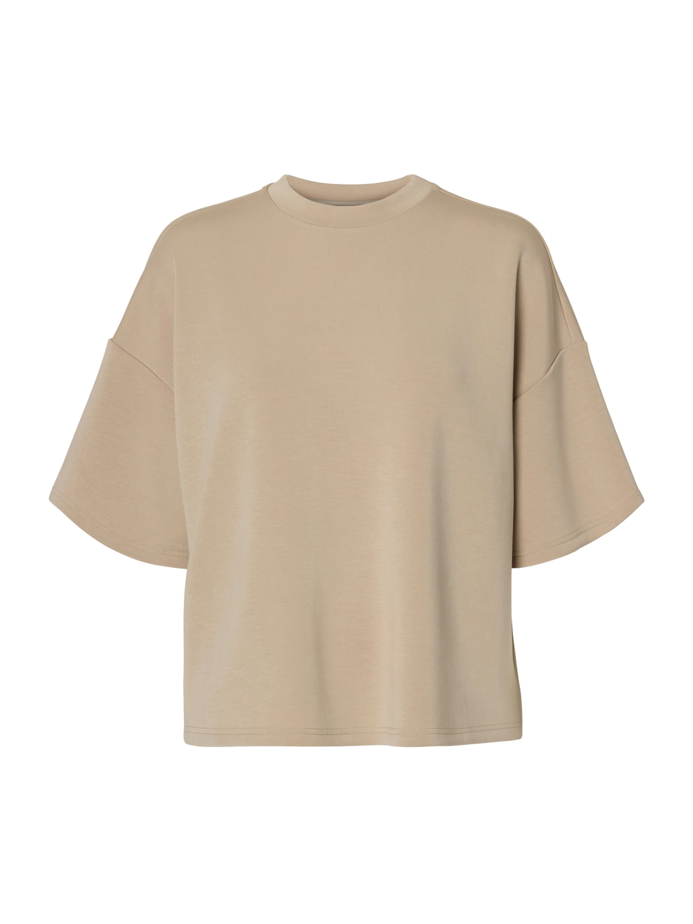SELECTED Oversized shirt 'SLFTenny' in Beige: voorkant