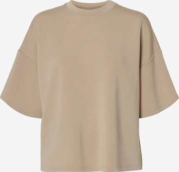 T-shirt oversize 'SLFTenny' SELECTED en beige : devant