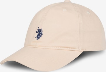Casquette U.S. POLO ASSN. en beige : devant