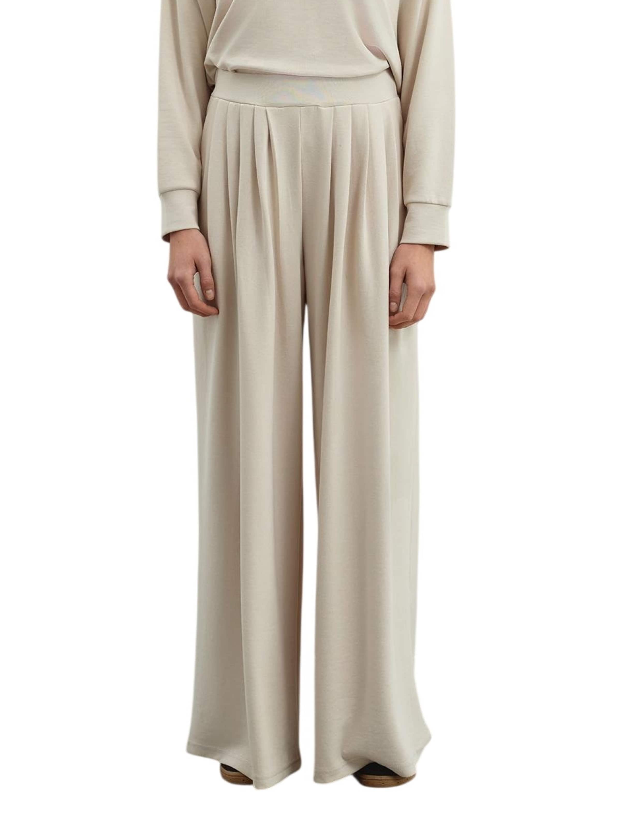 C&City Wide Leg Hose in Beige: Vorderseite