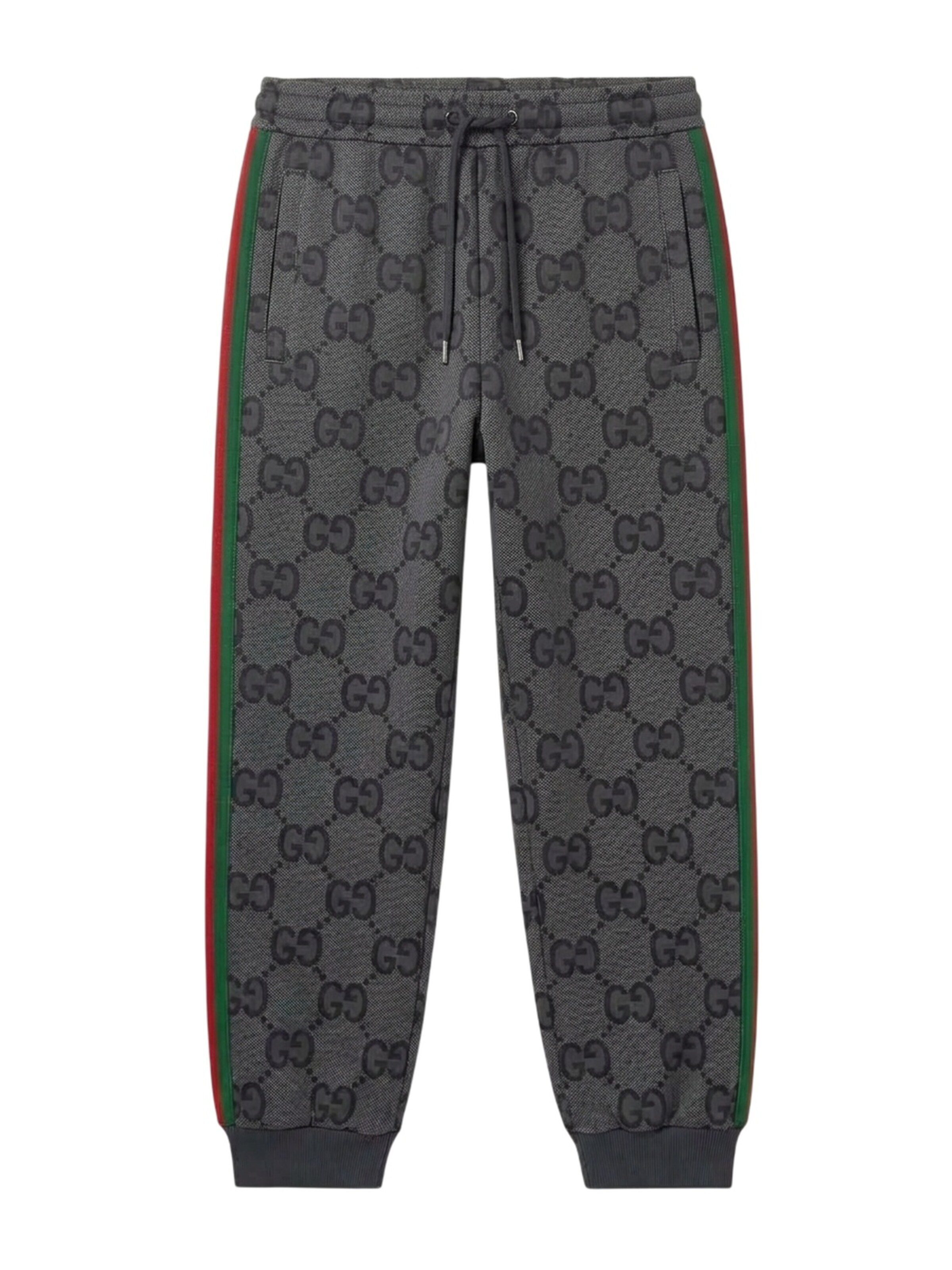 Gucci Regular Sportbroek 'Gucci Jumbo GG Jogginghose Herren' in Grijs: voorkant