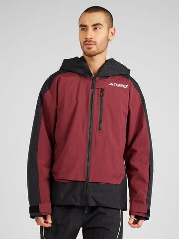 ADIDAS TERREX Athletic Jacket in Red: front