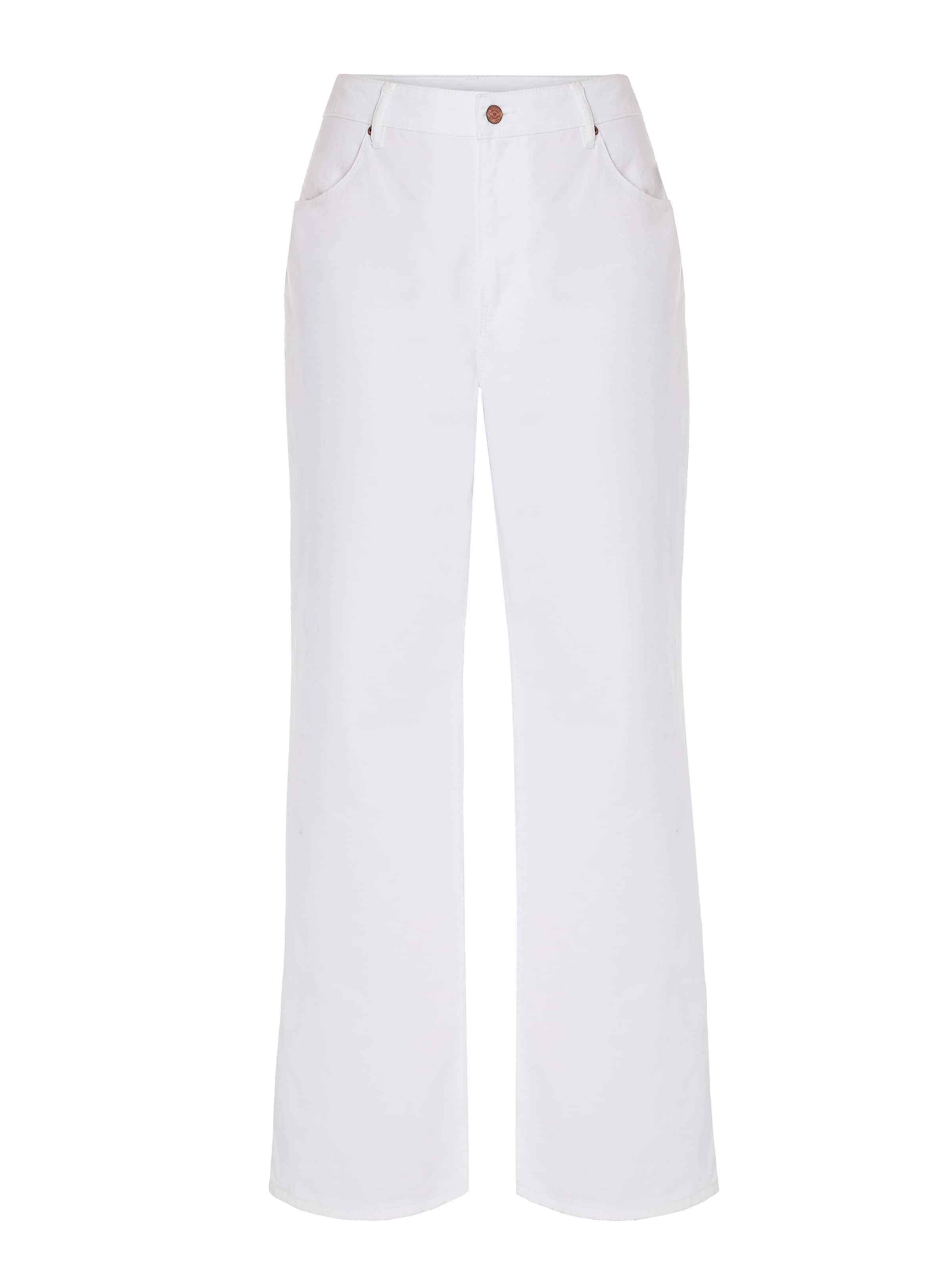 TATUUM Avar lõige Teksapüksid 'Riso 1', värv valge: eest vaates