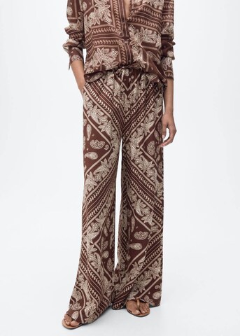 MANGO Wide Leg Hose 'Julia' in Braun: Vorderseite