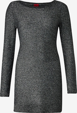 juoda HUGO Megzta suknelė 'Suneti': priekis