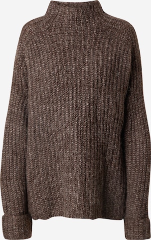 LA STRADA UNICA Oversized sweater 'ANAIS' in Brown: front