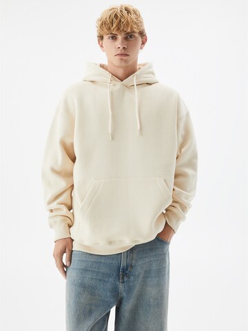 Pull&Bear Sweatshirt in Beige: front